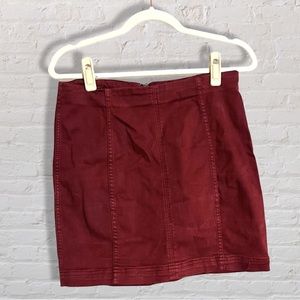 Free People Maroon Skirt